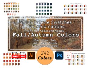 Fall / Autumn Color Palettes Combinations Bundle 242 Colours | Nestovate
