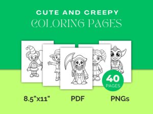 Cute and Creepy Coloring Pages