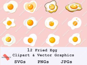 Fried Egg SVG PNG Clipart