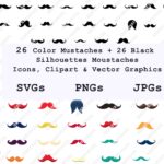 Mustache SVG PNG Clipart
