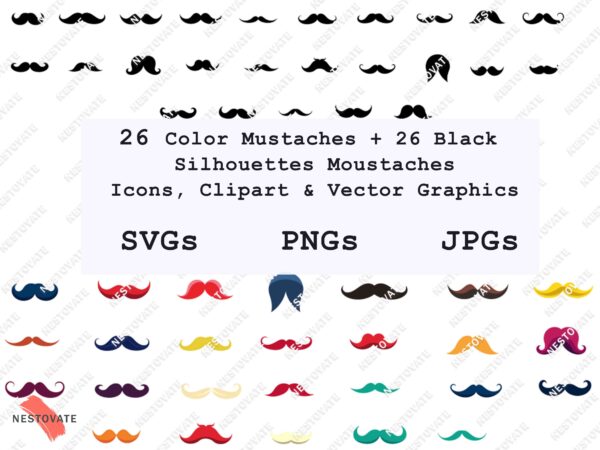 Mustache SVG PNG Clipart