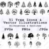 Tree Clipart SVG PNG Bundle
