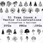 Tree Clipart SVG PNG Bundle