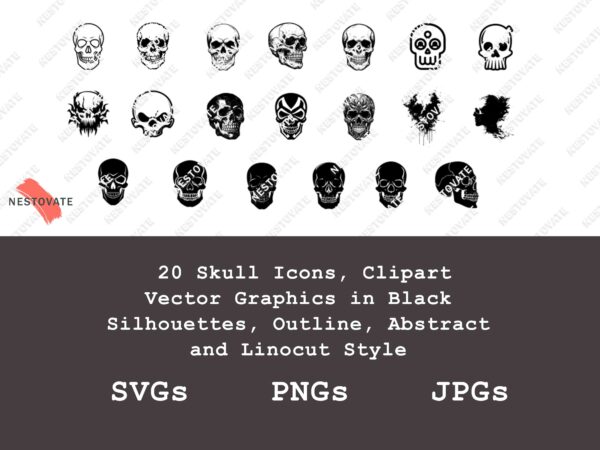 Skull SVG PNG Clipart